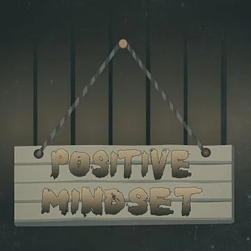 Writing note showing Positive Mindset. Business photo showcasing mental attitude 库存插图