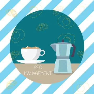 Writing note showing Ppc Management. Business photo showcasing process of Stockillustratie