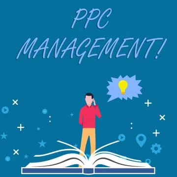 Writing note showing Ppc Management. Business photo showcasing process of Stock Illustration
