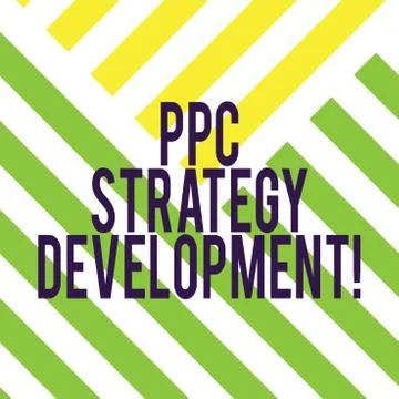 Writing note showing Ppc Strategy Development. Business photo showcasing To Stock Illustration