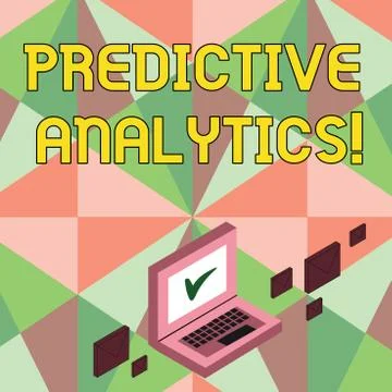 Writing note showing Predictive Analytics. Business photo showcasing Method to Stock Illustration