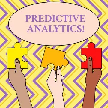 Writing note showing Predictive Analytics. Business photo showcasing Optimize イラスト素材