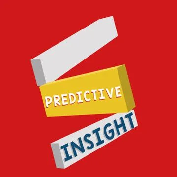 Writing note showing Predictive Insight. Business photo showcasing Proactive  Stock Illustration