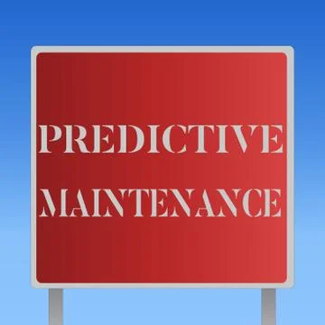 Writing note showing Predictive Maintenance. Business photo showcasing Predict Stock Illustration
