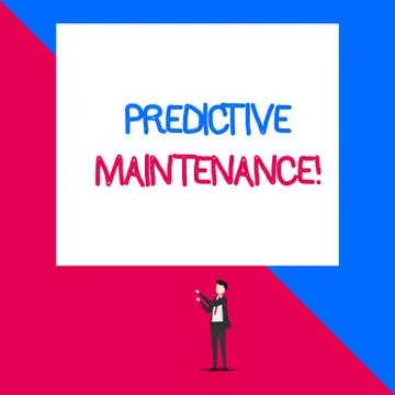 Writing note showing Predictive Maintenance. Business photo showcasing Predict Stock Illustration