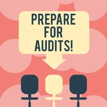Writing note showing Prepare For Audits. Business photo showcasing evidences Ilustração Stock