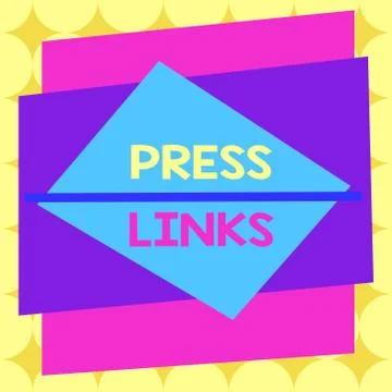 Writing note showing Press Links. Business photo showcasing intended to イラスト素材