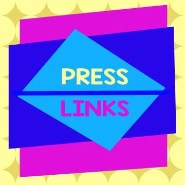 Writing note showing Press Links. Business photo showcasing intended to イラスト素材