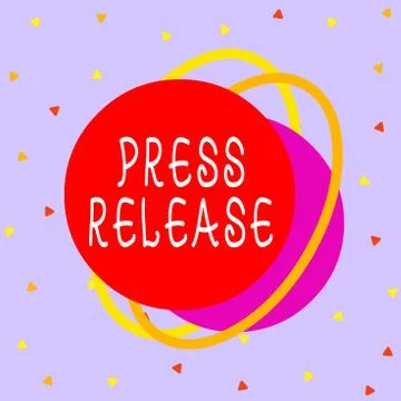 Writing note showing Press Release. Business photo showcasing statement from a Illustrazione stock