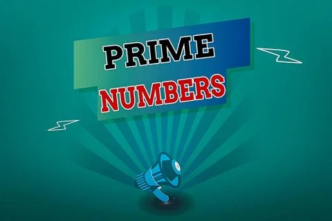 Writing note showing Prime Numbers. Business photo showcasing a positive integer Stockillustratie