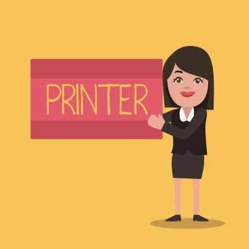 Writing note showing Printer. Business photo showcasing Device used to print Illustrazione stock