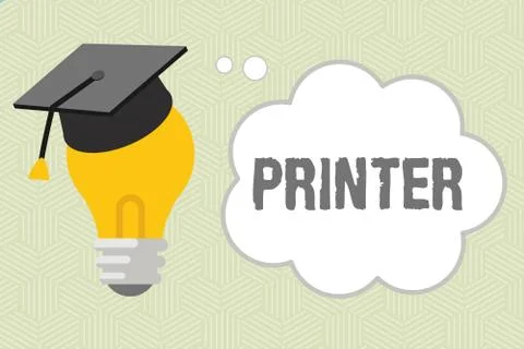 Writing note showing Printer. Business photo showcasing Device used to print Illustrazione stock