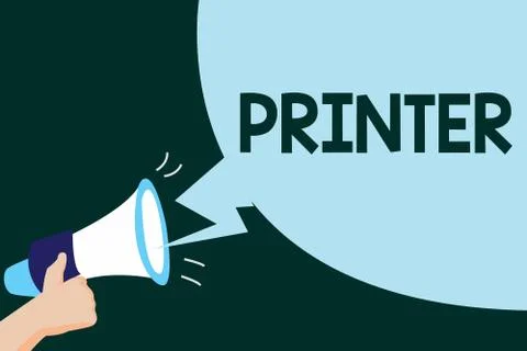 Writing note showing Printer. Business photo showcasing Device used to print Illustrazione stock