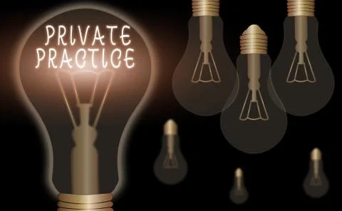 Writing note showing Private Practice. Business photo showcasing work of Stock Illustration