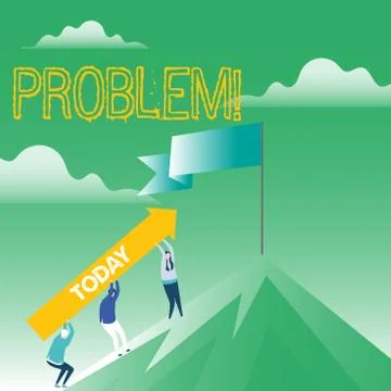 Writing note showing Problem. Business photo showcasing Trouble that need to be Stock Illustration