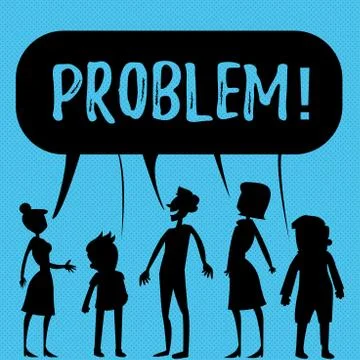 Writing note showing Problem. Business photo showcasing Trouble that need to be Illustrazione stock