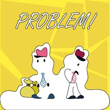 Writing note showing Problem. Business photo showcasing Trouble that need to be イラスト素材