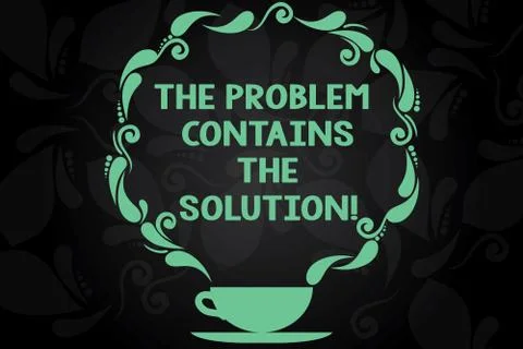 Writing note showing The Problem Contains The Solution. Business photo Illustrazione stock