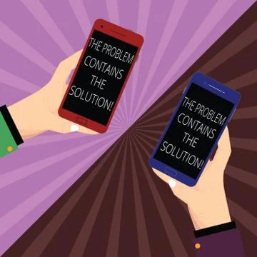 Writing note showing The Problem Contains The Solution. Business photo Illustrazione stock