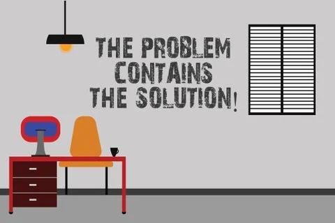 Writing note showing The Problem Contains The Solution. Business photo Stock Illustration