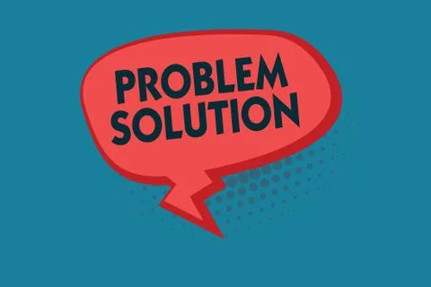 Writing note showing Problem Solution. Business photo showcasing solving Stock Illustration