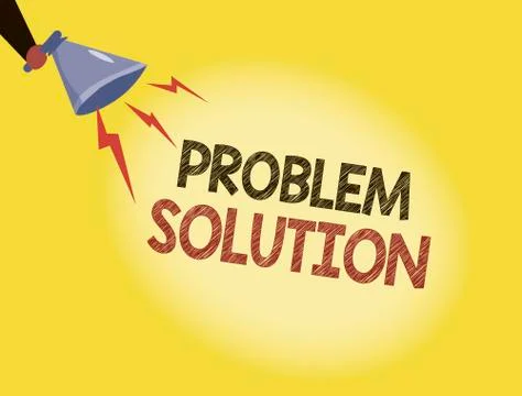 Writing note showing Problem Solution. Business photo showcasing solving Stock Illustration
