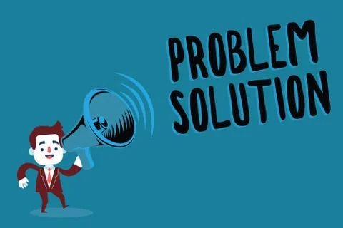 Writing note showing Problem Solution. Business photo showcasing solving Stock Illustration