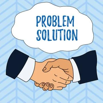 Writing note showing Problem Solution. Business photo showcasing solving Stock Illustration