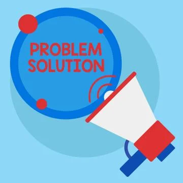 Writing note showing Problem Solution. Business photo showcasing solving Stock Illustration