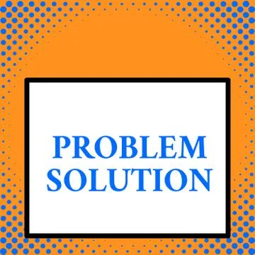 Writing note showing Problem Solution. Business photo showcasing solving Stock Illustration