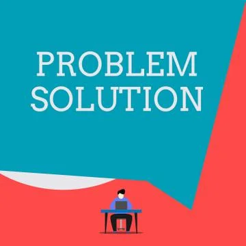 Writing note showing Problem Solution. Business photo showcasing solving Stock Illustration