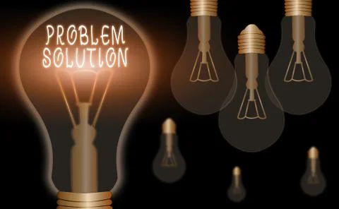 Writing note showing Problem Solution. Business photo showcasing solving Stock Illustration