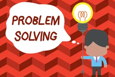 Writing note showing Problem Solving. Business photo showcasing process of イラスト素材