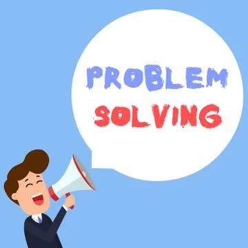 Writing note showing Problem Solving. Business photo showcasing process of Stock Illustration
