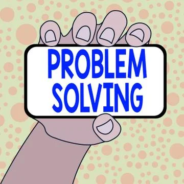 Writing note showing Problem Solving. Business photo showcasing process of Stock Illustration