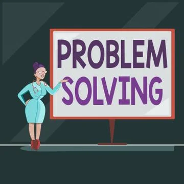 Writing note showing Problem Solving. Business photo showcasing process of Illustrazione stock