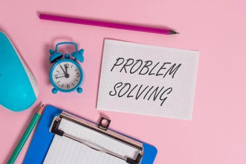 Writing note showing Problem Solving. Business photo showcasing process of Stock Photos