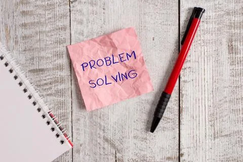 Writing note showing Problem Solving. Business photo showcasing process of Stock Photos