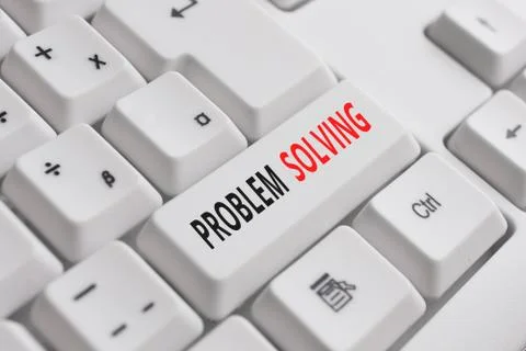 Writing note showing Problem Solving. Business photo showcasing process of Foto stock