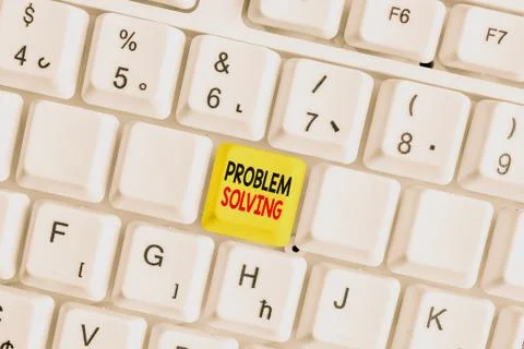 Writing note showing Problem Solving. Business photo showcasing process of Stock Photos