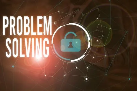 Writing note showing Problem Solving. Business photo showcasing process of Stock Photos