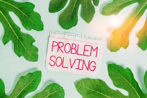 Writing note showing Problem Solving. Business photo showcasing process of Foto stock