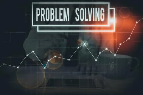 Writing note showing Problem Solving. Business photo showcasing process of Foto stock