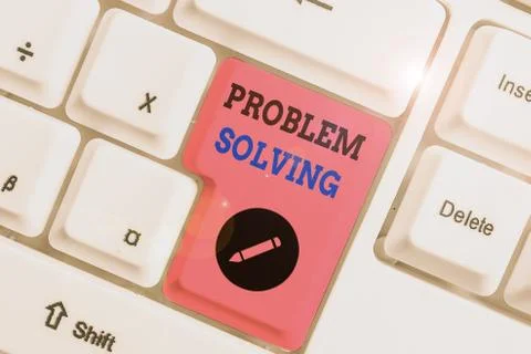 Writing note showing Problem Solving. Business photo showcasing to find an Foto stock