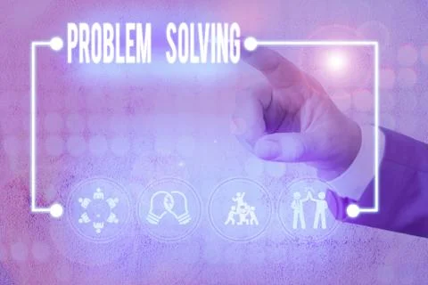 Writing note showing Problem Solving. Business photo showcasing to find an Foto stock