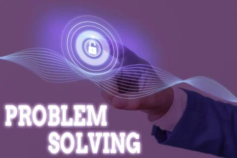 Writing note showing Problem Solving. Business photo showcasing to find an Foto stock