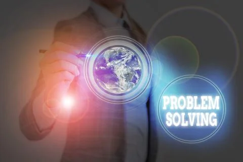 Writing note showing Problem Solving. Business photo showcasing to find an Foto stock