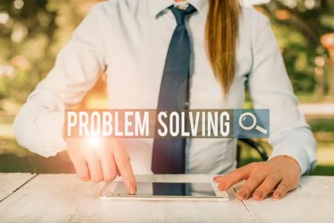 Writing note showing Problem Solving. Business photo showcasing to find an Foto stock