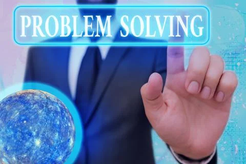 Writing note showing Problem Solving. Business photo showcasing process of Stock Photos