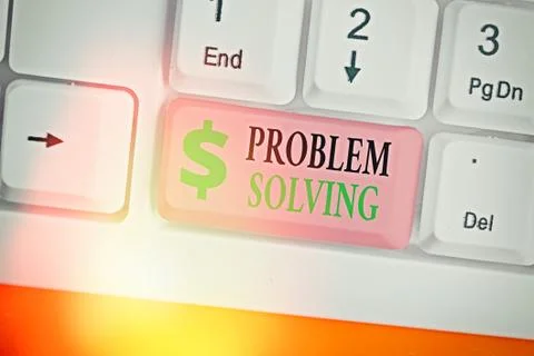 Writing note showing Problem Solving. Business photo showcasing process of Foto stock